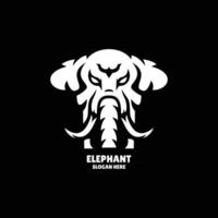 elephant silhouette logo design illustration vector