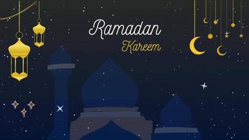 Ramadan kareem beweging ontwerp animatie video. prachtig Ramadan mubarak video sjabloon.