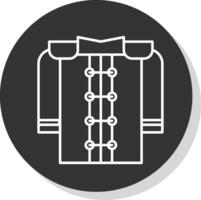 Marching Uniform Line Grey  Icon vector