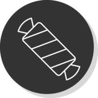 Candy Line Grey  Icon vector