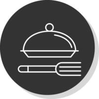 comida línea gris icono vector