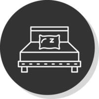 Pillow Line Grey  Icon vector