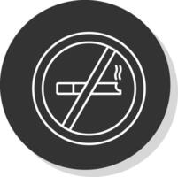 No Smoking Line Grey  Icon vector