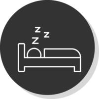 dormir línea gris icono vector