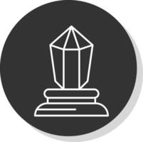 Crystal Line Grey  Icon vector