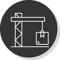 Crane Line Grey  Icon vector