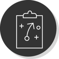 Strategy Line Grey  Icon vector