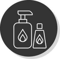 limpieza productos línea gris icono vector