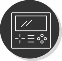 Gameboy Line Grey  Icon vector