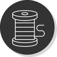 Thread Line Grey  Icon vector