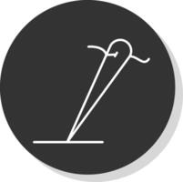 Needles Line Grey  Icon vector