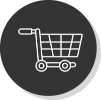 Trolley Line Grey  Icon vector