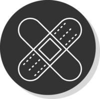 Bandage Line Grey  Icon vector