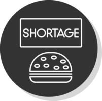 Shortage Line Grey  Icon vector