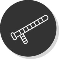 Baton Line Grey  Icon vector