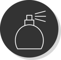 Perfume Bottle Line Grey  Icon vector