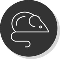 Rat Line Grey  Icon vector