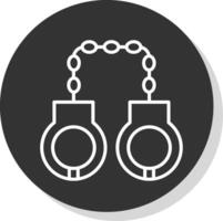 Handcuffs Line Grey  Icon vector