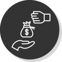 Bribery Line Grey  Icon vector