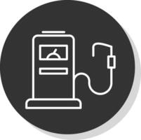 Gas Line Grey  Icon vector