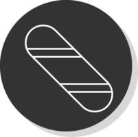 tabla de snowboard línea gris icono vector
