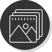 Picture Line Grey  Icon vector