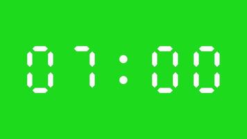 10 second countdown timer digital on green screen video