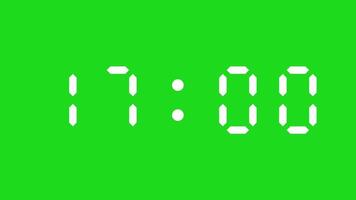 20 second countdown timer digital on green screen video