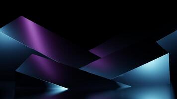 astratto geometrico forme nel neon luci video