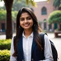 AI generated Indian female student photo