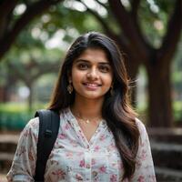 AI generated Indian female student photo