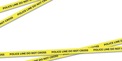 Abstract background with police yellow stop line on white background vector