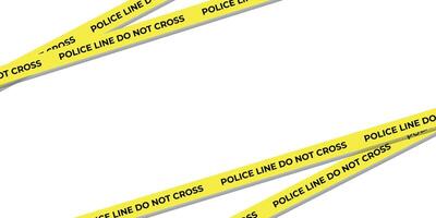 Abstract background with police yellow stop line on white background vector