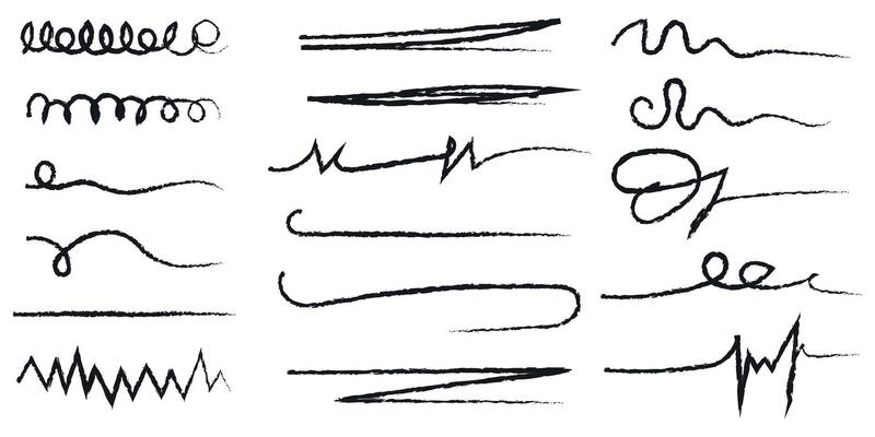 Elements for note-taking, highlighting, and underlining in Hand drawn-style text.