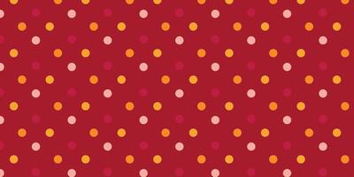 red Pattern with circles Vector illustration