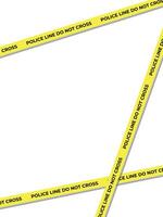 Abstract background with police yellow stop line on white background vector