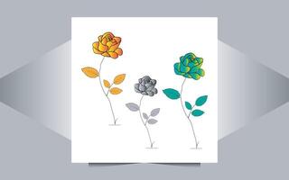 colorful flowers vector design illustration