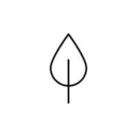 Leaf Vector Line Icon. Suitable for books, stores, shops. Editable stroke in minimalistic outline style. Symbol for design