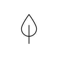 Leaf Vector Line Icon. Suitable for books, stores, shops. Editable stroke in minimalistic outline style. Symbol for design