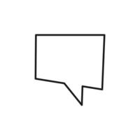 Speech Bubble Vector Sign. Suitable for books, stores, shops. Editable stroke in minimalistic outline style. Symbol for design