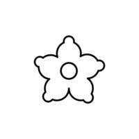 Flower Vector Line Symbol. Suitable for books, stores, shops. Editable stroke in minimalistic outline style. Symbol for design