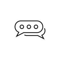 Speech Bubble Vector Illustration of Thin Line. Perfect for design, infographics, web sites, apps