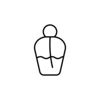 Perfume Simple Outline Symbol for Web Sites. Suitable for books, stores, shops. Editable stroke in minimalistic outline style. Symbol for design vector