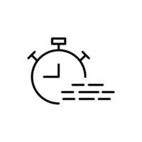 Temporizador sencillo contorno icono. adecuado para libros, historias, tiendas editable carrera en minimalista contorno estilo. símbolo para diseño vector