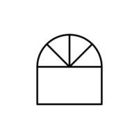 Window Vector Line Icon for Adverts. Suitable for books, stores, shops. Editable stroke in minimalistic outline style. Symbol for design