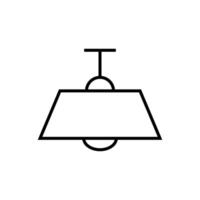 Lamp Icon Drawn with thin Line. Perfect for design, infographics, web sites, apps. vector
