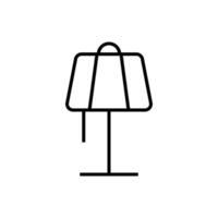 Night lamp Vector Illustration of Thin Line. Perfect for design, infographics, web sites, apps.