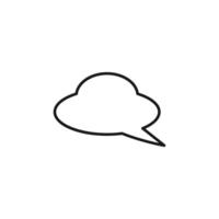 Speech Bubble Minimalistic Outline Icon for Shops and Stores. Suitable for books, stores, shops. Editable stroke in minimalistic outline style. Symbol for design vector