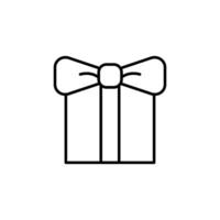 caja de regalo minimalista contorno icono para tiendas y historias. adecuado para libros, historias, tiendas editable carrera en minimalista contorno estilo. símbolo para diseño vector