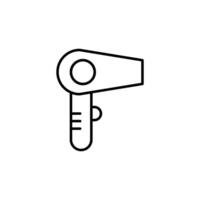 Hairdryer Simple Outline Sign. Suitable for books, stores, shops. Editable stroke in minimalistic outline style. Symbol for design vector